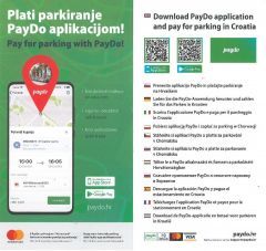 Obavijest o plaćanju parkiranja PayDo aplikacijom